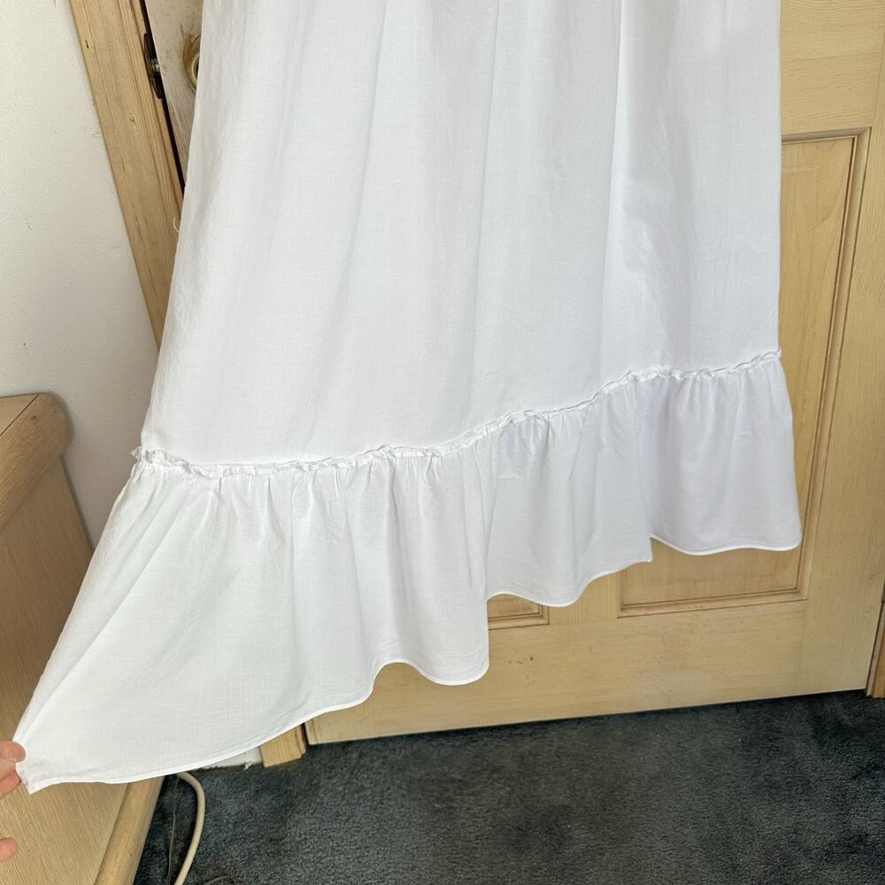 Eileen West 100% Cotton EMBROIDERED Long Ballet Nightgown S White Cottage Whimsy - Picture 6 of 11